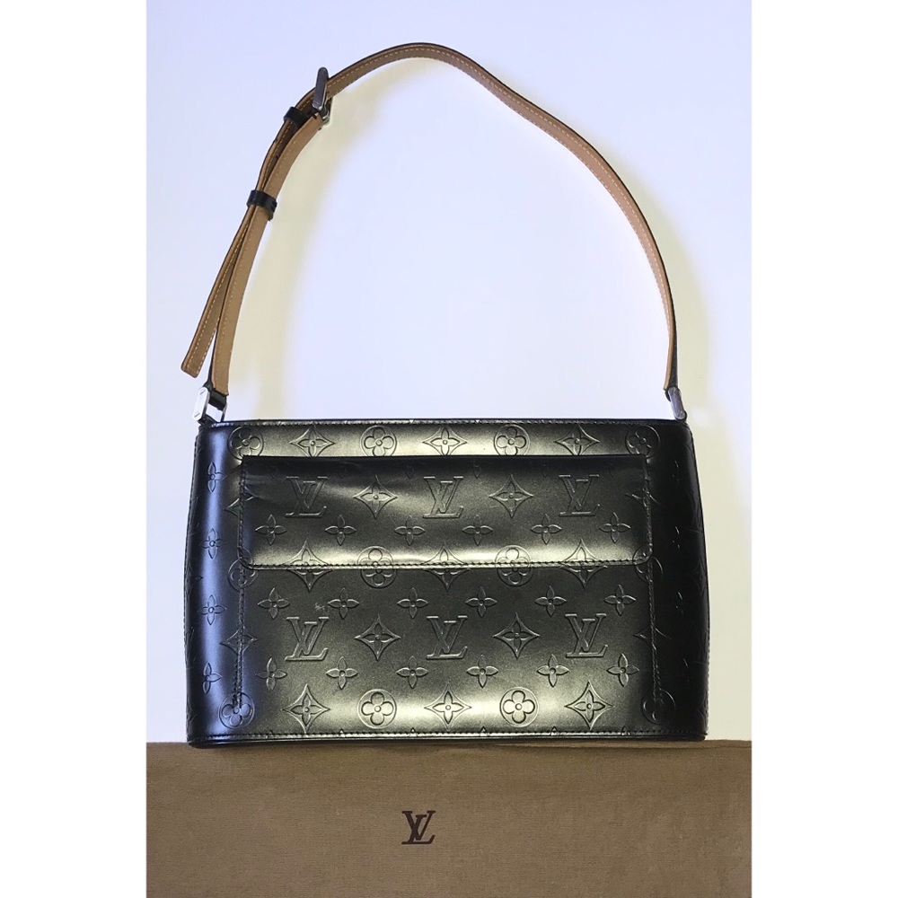 Louis Vuitton Allston Gunmetal Mat Vernis Leather